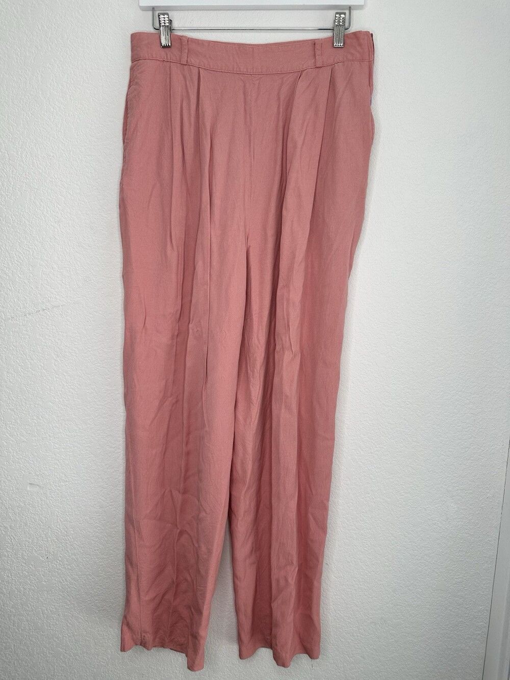 Vintage Banana Republic Safari Travel Pants Pink Pleated 14 10 / 12 Rayon